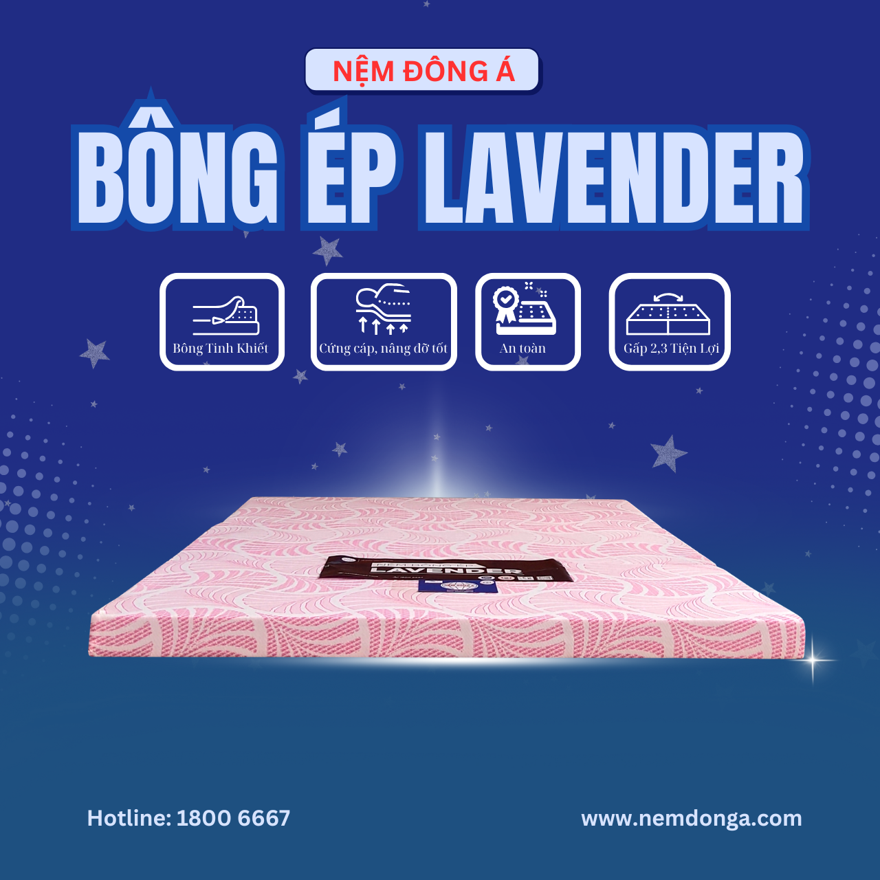 nệm đông á bông ép lavender1