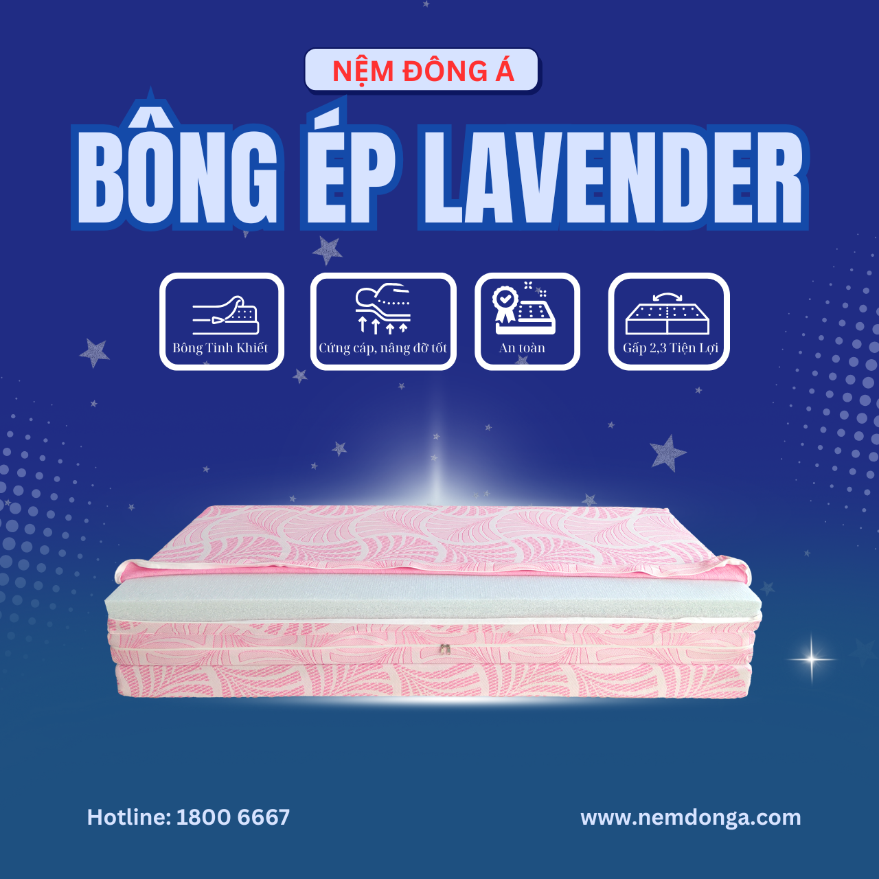nệm đông á bông ép lavender2