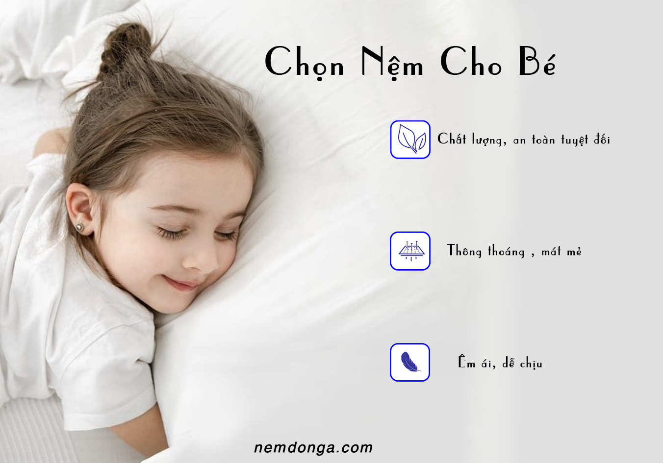 cách chọn nệm cho trẻ nhỏ