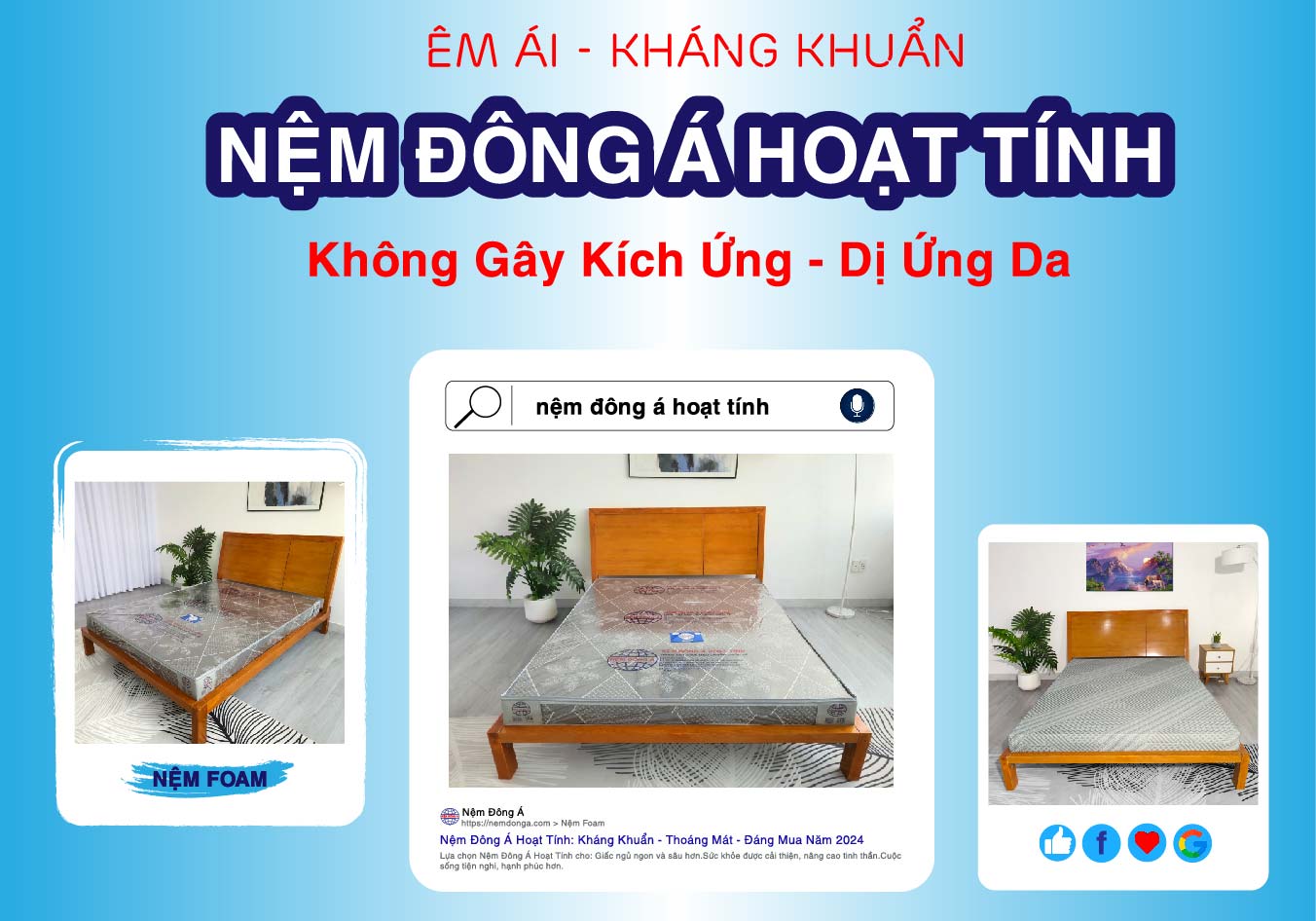 lợi ích của nệm đông á hoạt tính
