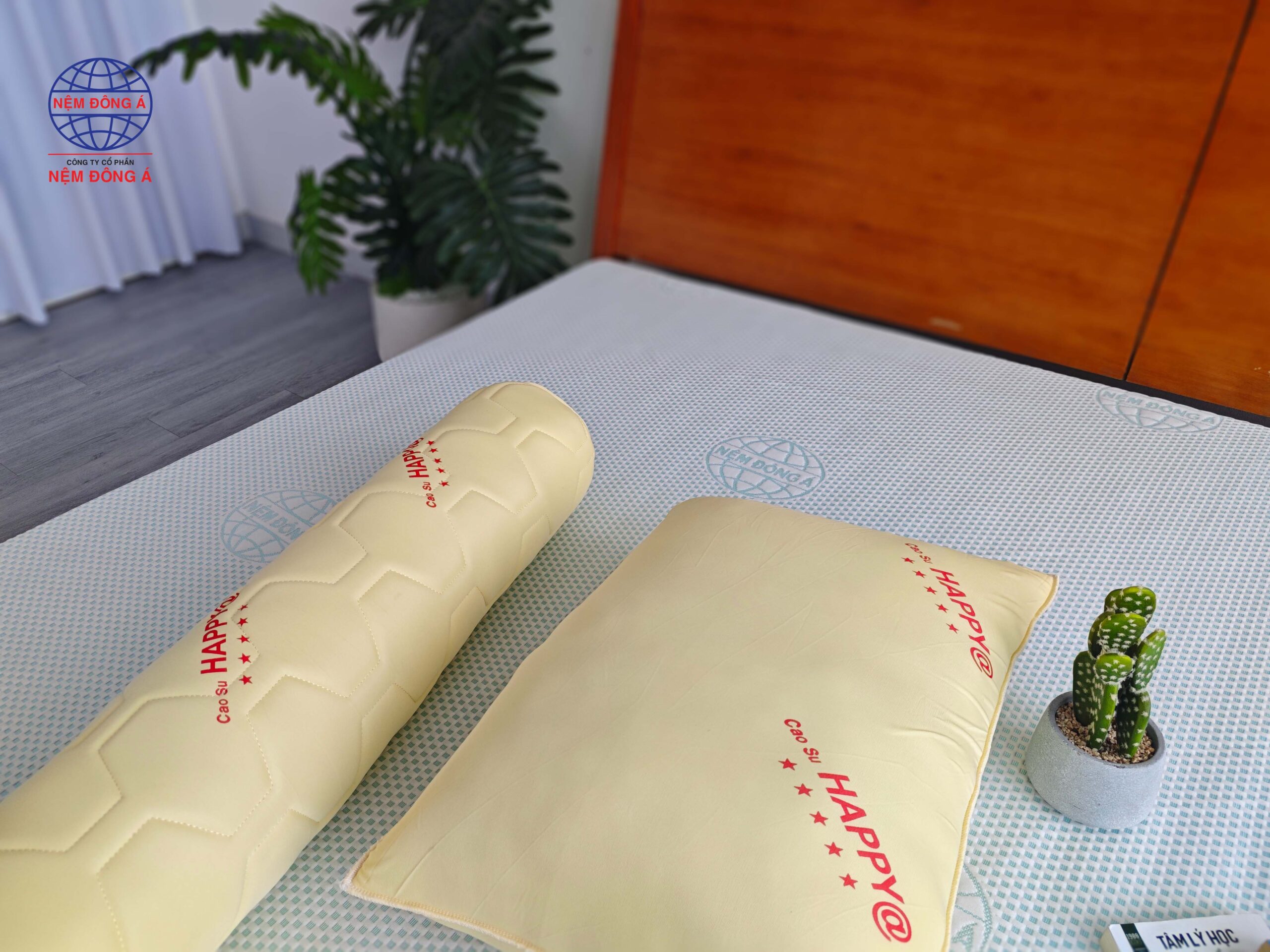 bộ gối đông á pillow happy có chữ