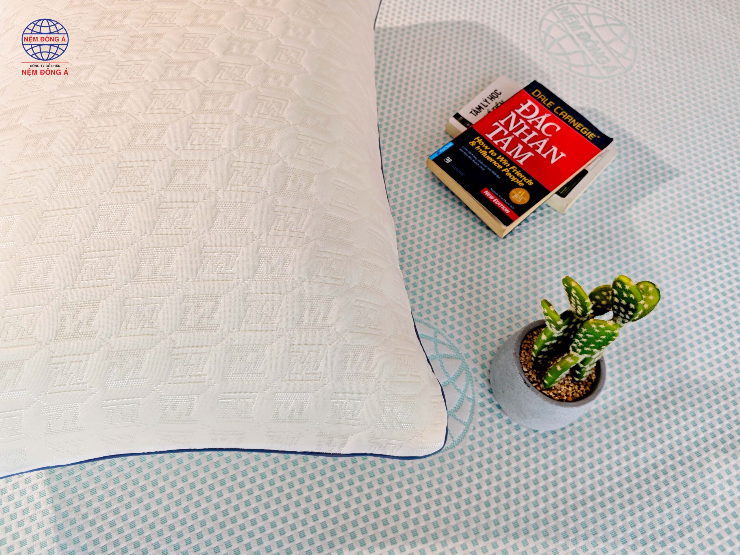 gối cao su non happy pillow áo gấm gối happy pillow