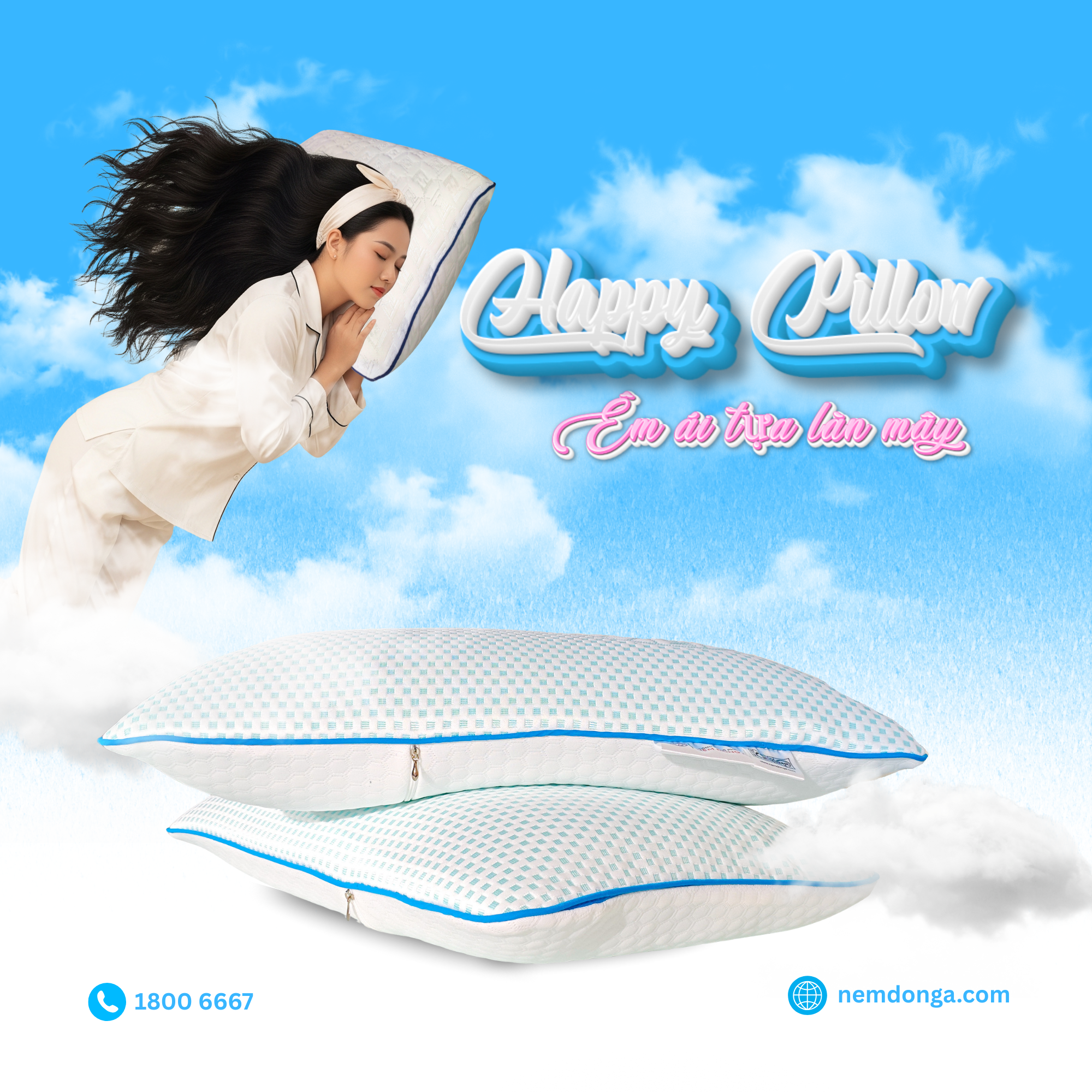 gối happy pillow đông á gối happy pillow đông á