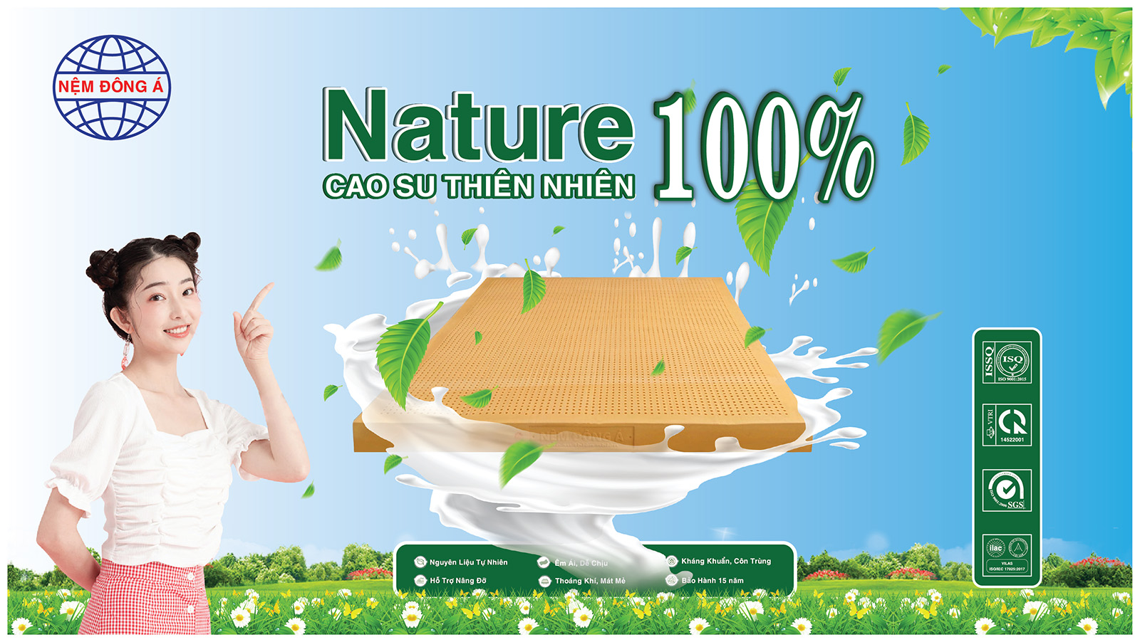 nệm cao su đông á