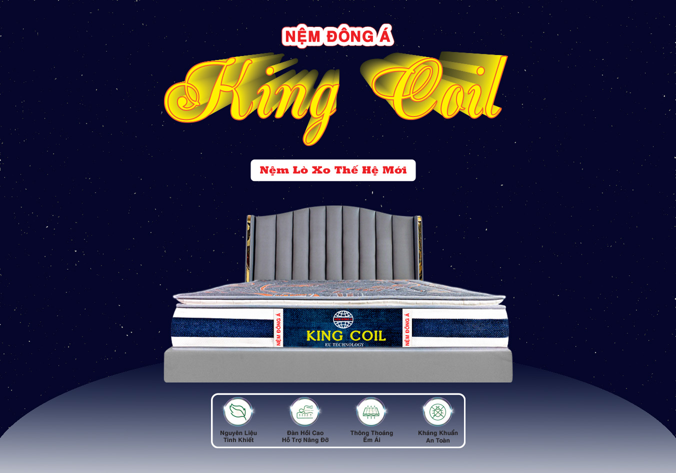 nệm lò xo đông á king coil thế hệ mới