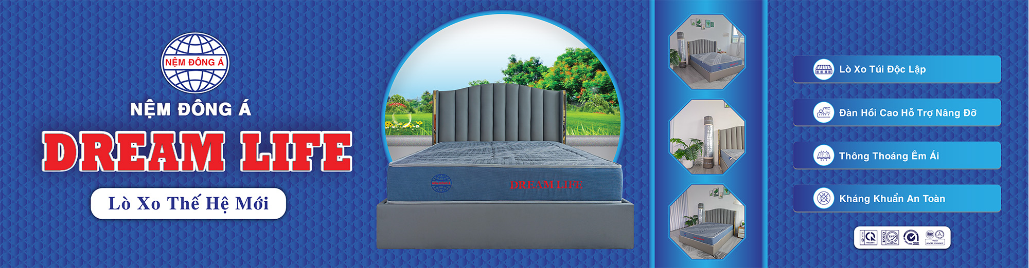 nệm lò xo đông á dream life