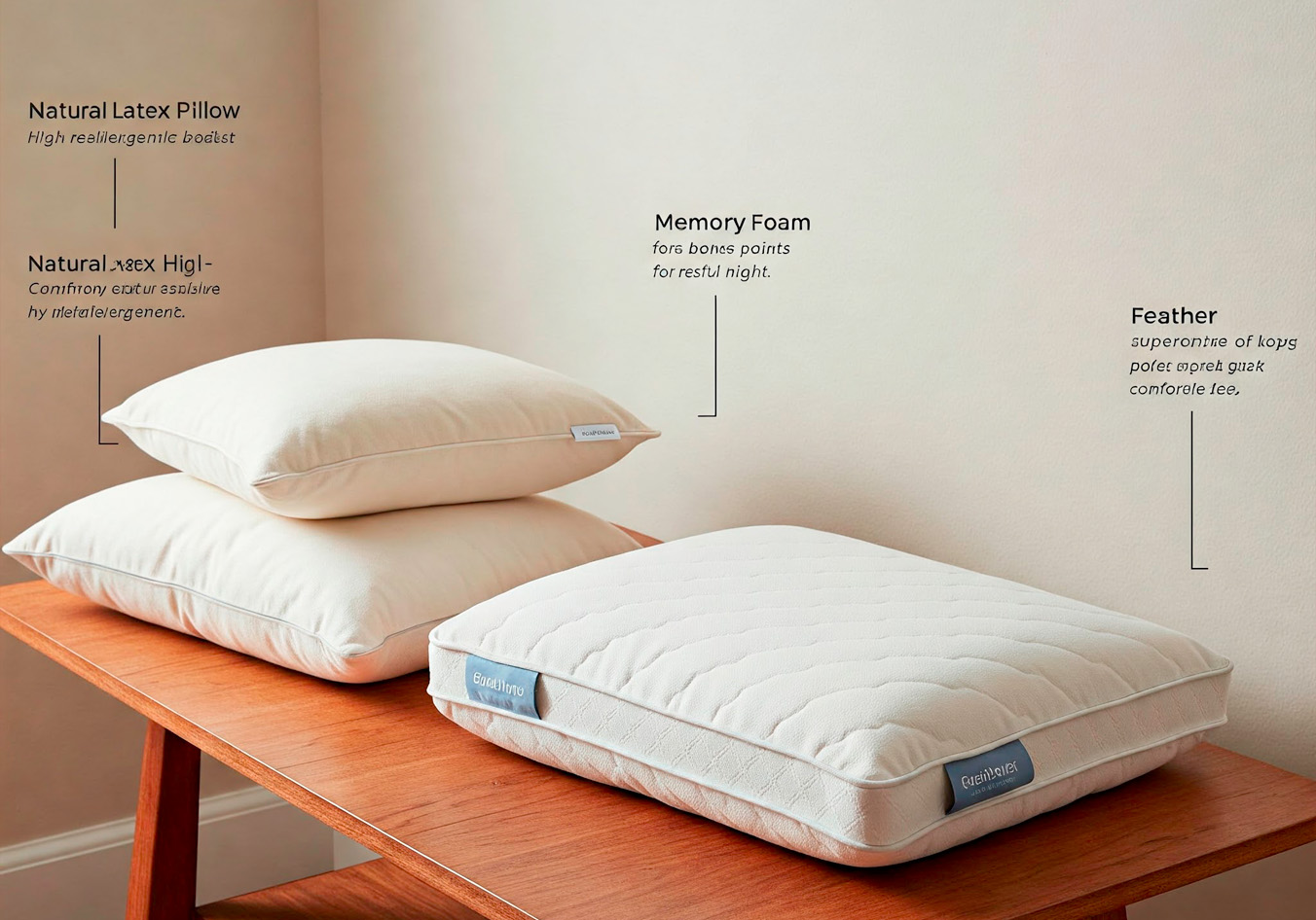 gối cao su VS Gối Foam VS Gối Lông Vũ