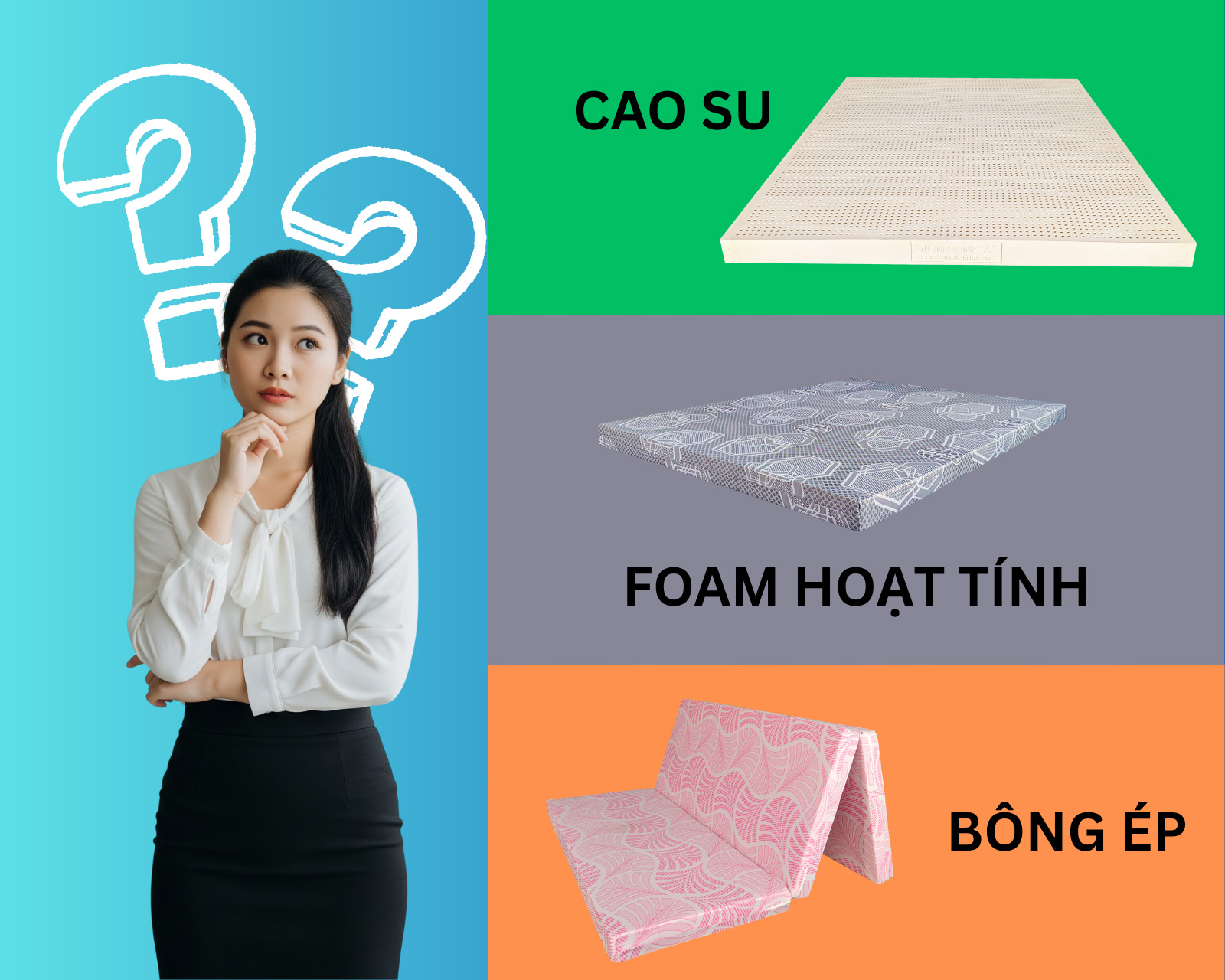 NỆM ĐÔNG Á HOẠT TÍNH - SO SÁNH NỆM