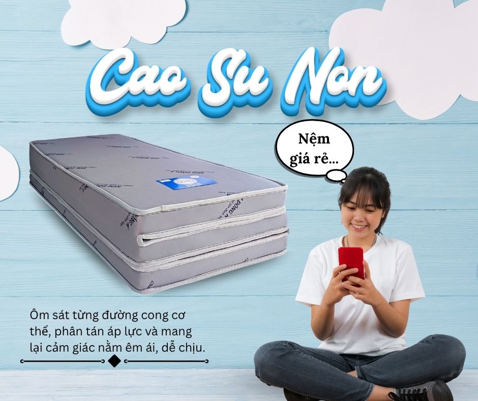 Nệm cao su non cho sinh viên