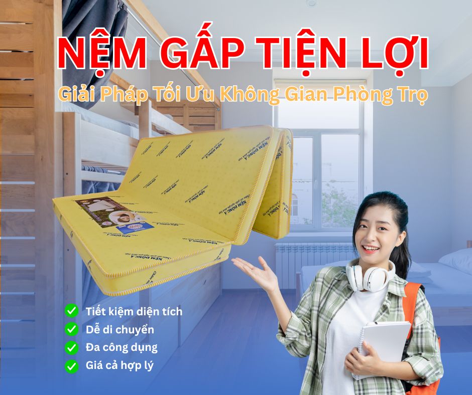 Nệm gấp tiện lợi cho sinh viên