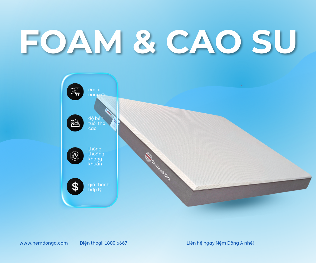 nệm foam cao su thiên nhiên
