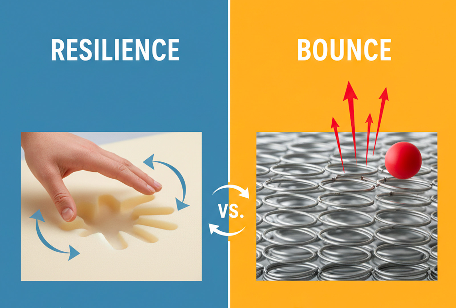 độ đàn hồi và độ nảy của nệm