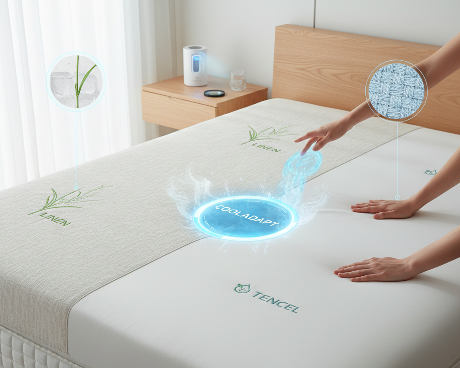 Vỏ Nệm: Linen, Tencel, CoolAdapt