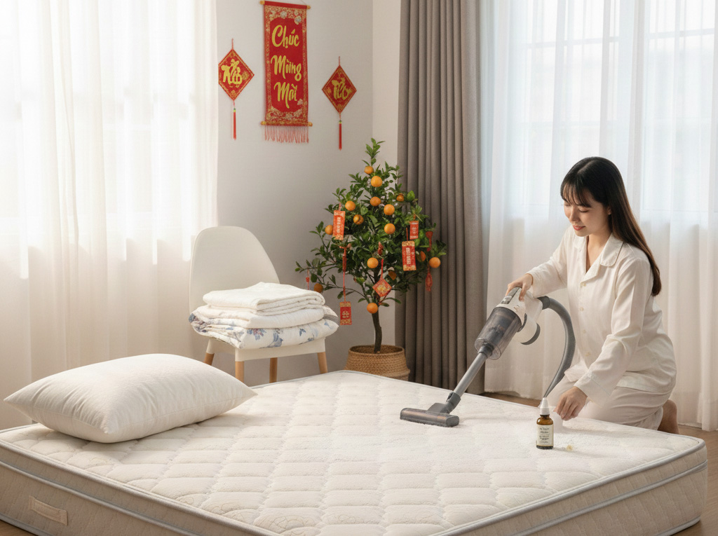 Làm Sạch Nệm Tại Nhà